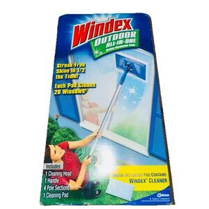 NEW Sealed Windex Outdoor All-In-One Glass & Window Cleaning Tool Starter Kit